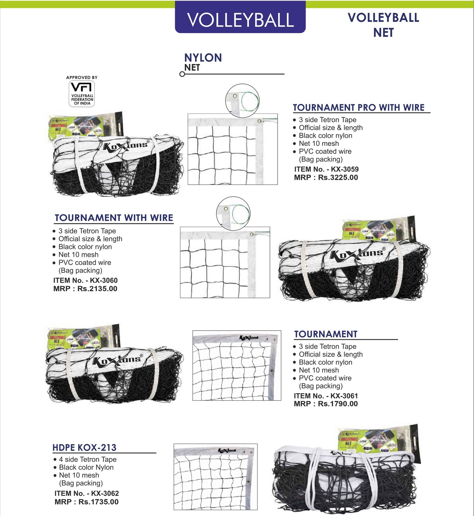 Koxtons Volleyball Equipment Catalogue Page 89